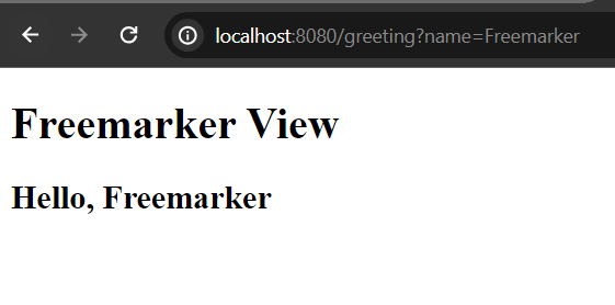 Spring Boot Freemarker View