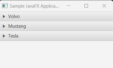 JavaFX Accordion