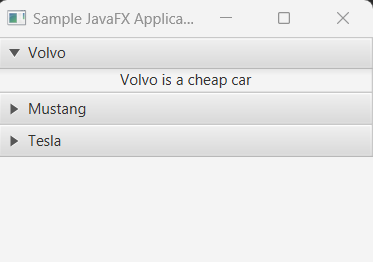 JavaFX Accordion