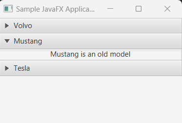 JavaFX Accordion