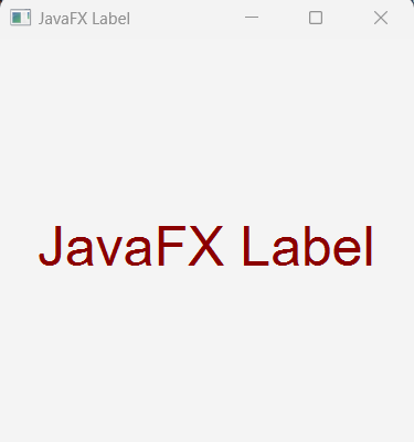 JavaFX Label