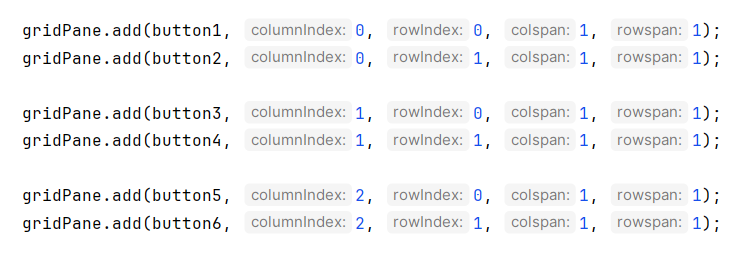 JavaFX GridPane