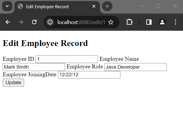 Spring Boot Thymeleaf Crud Application