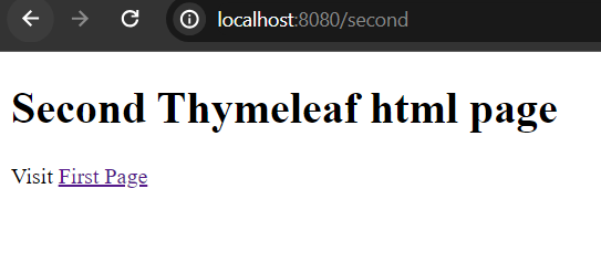 Thymeleaf view